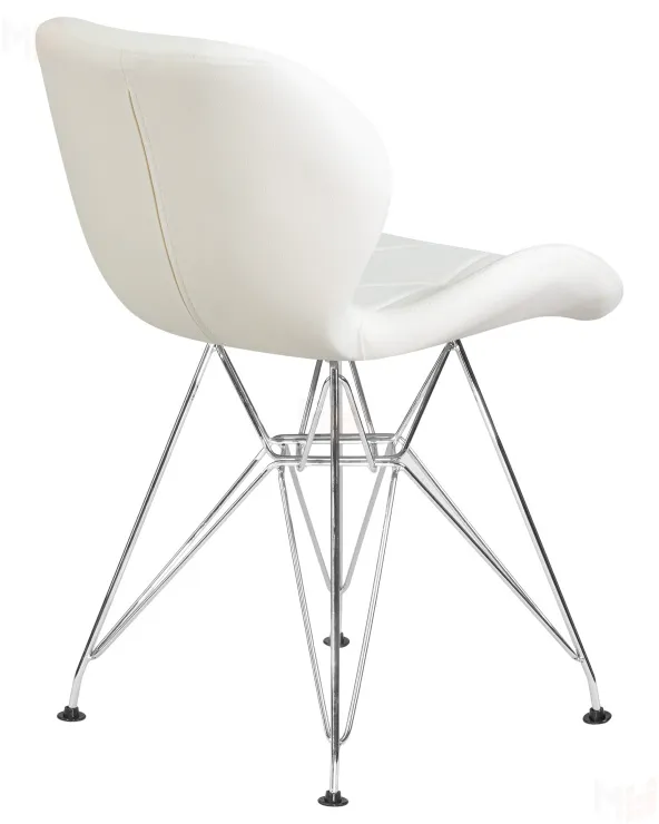 Стул обеденный DOBRIN BUTTERFLY CHROME (ножки хром, цвет белый)
