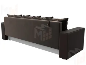 Диван прямой Дубай Лайт ( Коричневый\Коричневый )