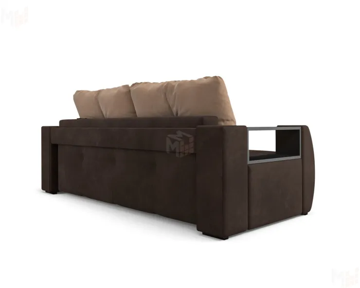 Диван еврокнижка Мальтида коричневый Luna 092 + подушки бежевый Luna 061