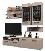 Гостиная Ненси-3 (ясень/капучино глянец)