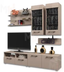 Гостиная Ненси-3 (ясень/капучино глянец)