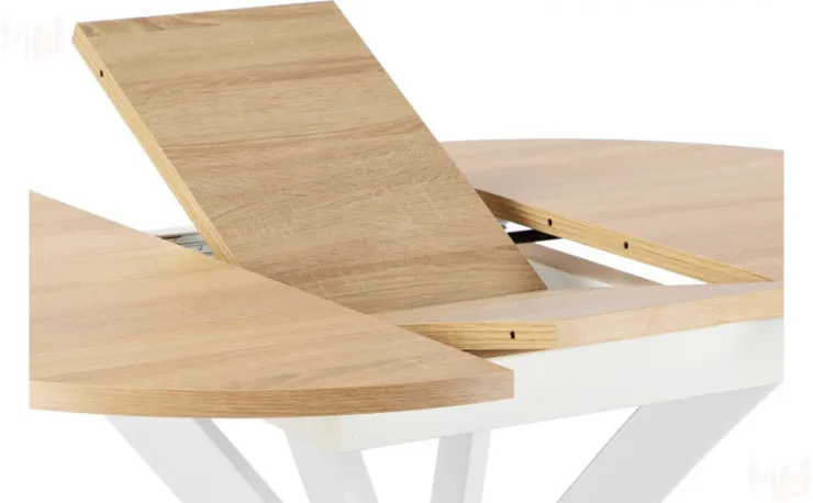 Стол раскладной Вега Лофт D90 Дуб сонома / Белый