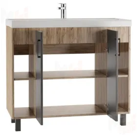 Тумба под умывальник "Фостер 100" Craft без ящика Домино