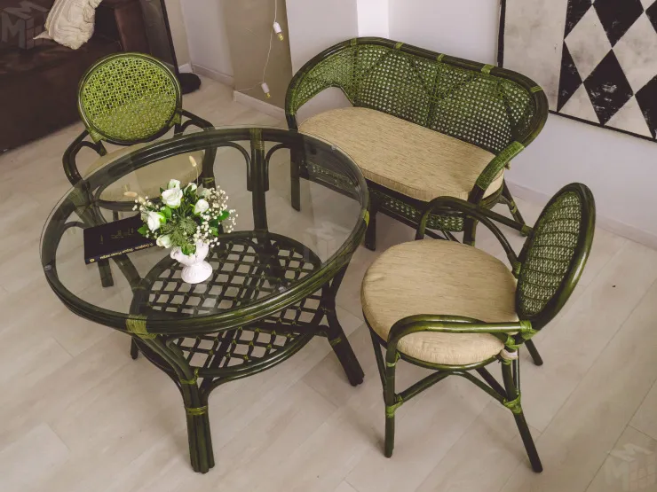 Стол обеденный из ротанга 22/02