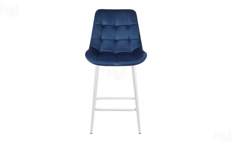 Полубарный поворотный стул Эйден Confetti blue/белый