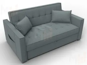 Диван прямой Лига-104 (140) ( Амур 07 серый )
