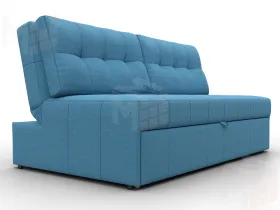 Диван прямой Лига-107 (160) ( Амур 10 голубой )