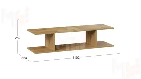 Полка настенная Хилтон  404.007.000 Дуб Крафт золотой