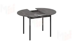 Стол обеденный раздвижной Терра Черный, Железный камень