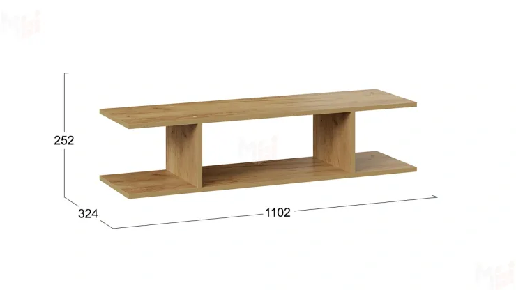 Полка настенная Хилтон  404.007.000 Дуб Крафт золотой