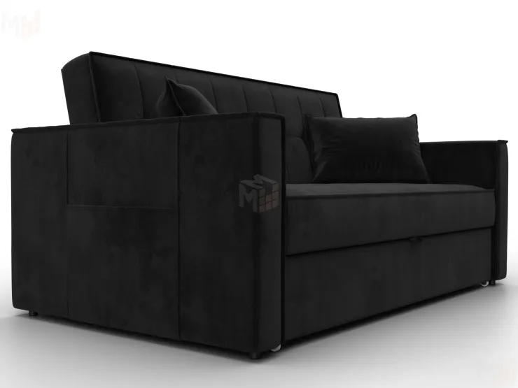 Диван прямой Лига-104 (140) ( SEVEN 35 черный )