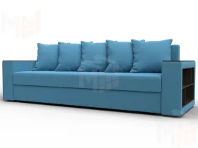 Диван прямой Дубай Лайт ( Амур 10 голубой )