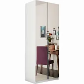 Шкаф  распашной  Локер 2-х дверный  с зеркалом 1 штанга, 2 полки, 2 ящика 100 см.