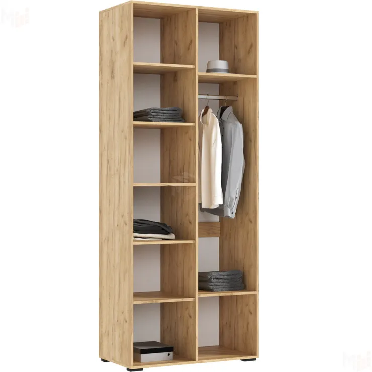 Ирис Шкаф 2-х ств.(900) (Браш Вайт, Дуб Крафт)