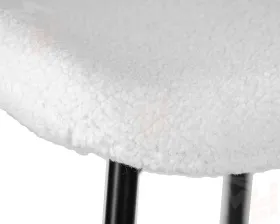 Стул обеденный DOBRIN MILO (черные ножки, белый букле (UF992-01))