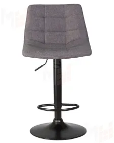 Стул барный DOBRIN TAILOR BLACK (серая ткань (188-55))