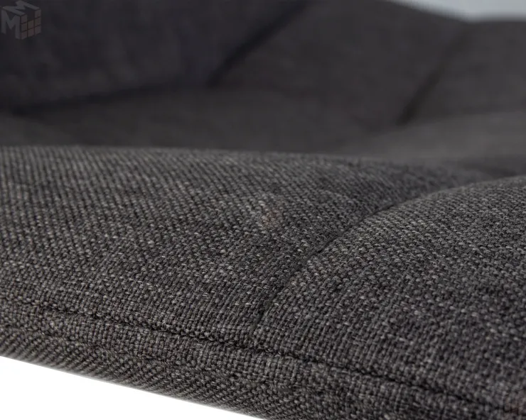 Стул барный DOBRIN TAILOR BLACK (серая ткань (188-55))