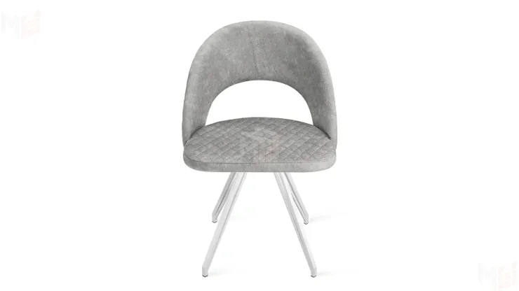 Стул Гэтсби К4 Белый матовый, Велюр Wellmart Silver