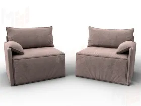 Диван прямой модульный Лига-106 ( TOWER 05 бежевый )