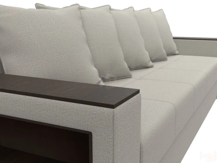 Диван прямой Дубай Лайт полки слева ( Бежевый )