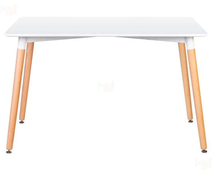 Стол обеденный DOBRIN SERRA WIDE (ножки светлый бук, столешница белая)