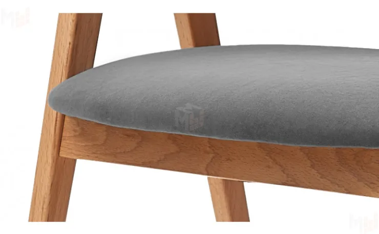 Стул деревянный Кайто Бук натуральный  Серый