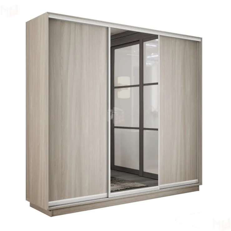 Шкаф-купе Экспресс трио 1 зеркало 1800 (ясень шимо светлый)