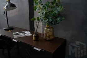 Комод Стокгольм (венге/черный матовый)