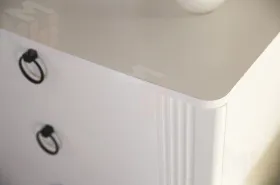 Комод Ева белое дерево/белый матовый