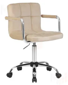 Офисное кресло для персонала DOBRIN TERRY (бежевый велюр (MJ9-10))