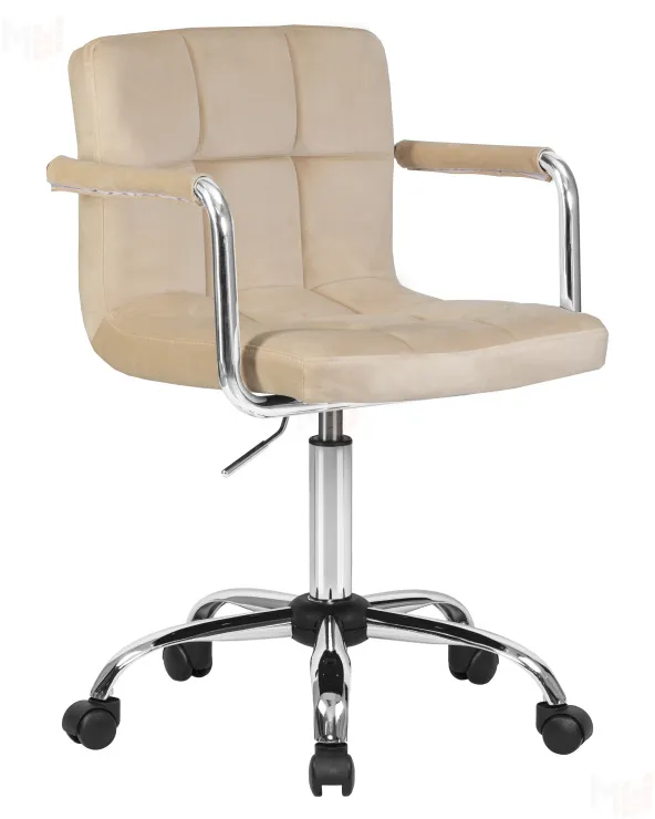 Офисное кресло для персонала DOBRIN TERRY (бежевый велюр (MJ9-10))