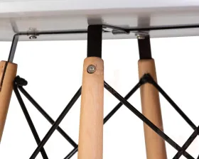 Стол обеденный DOBRIN CHELSEA`80 (ножки светлый бук, столешница светло-серый (GR-01))