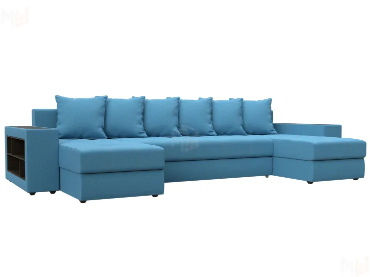 Диван П-образный Дубай полки слева