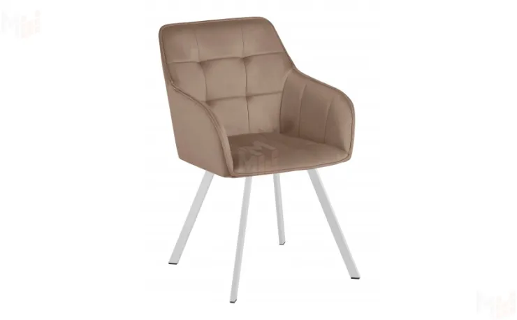 Кресло поворотное Мони Confetti latte/белый