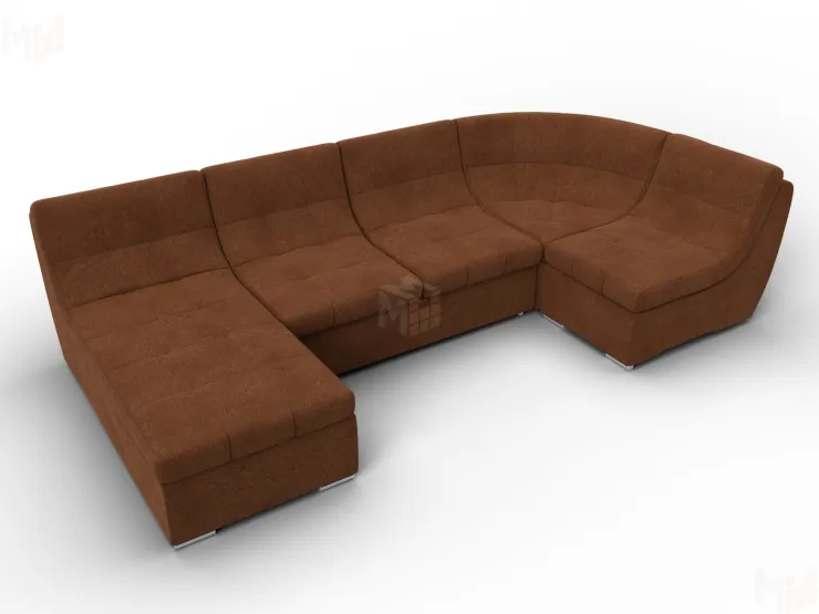 Диван П-образный модульный Холидей ( LAIM 14 терракотовый )
