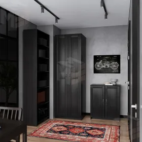 2.06.01.040.5 МАКС шкаф 2 двери 75х38х233 Дуб Венге RU