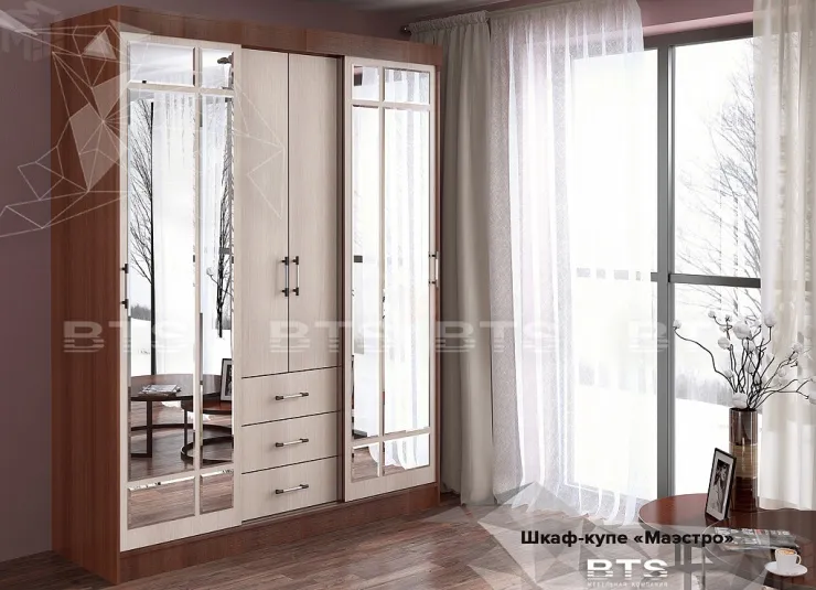 Шкаф-купе Маэстро (венге/лоредо)