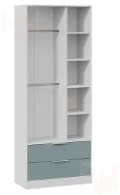 Шкаф для одежды Марли - 403.007.000 Белый Серо-голубой