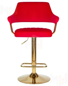 Стул барный DOBRIN CHARLY GOLD (красный велюр (MJ9-45))