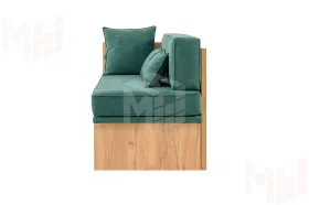 Кушетка Хилтон на пружинном блоке Зеленый