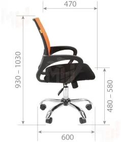 Кресло офисное CHAIRMAN 696 CHROME