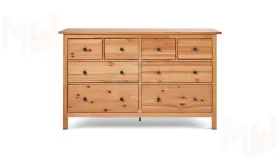 Комод КЫМОР 8 ящиков светло-коричневый