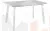 Стол раскладной стеклянный Лаки Лофт 140 Белый/Белый
