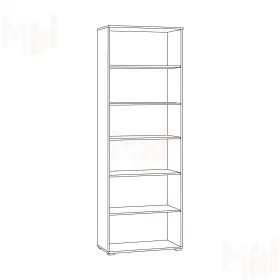 Шкаф-витрина Остин 16.394.02 белый шагрень