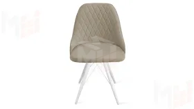 Стул Гранд К3 Белый матовый, Велюр Confetti Smoke