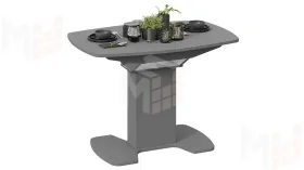 Стол обеденный Портофино - СМ(ТД)-105.01.11(1) Серое, Стекло серое матовое LUX