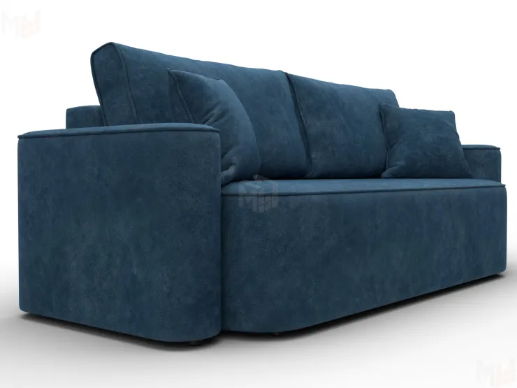 Диван прямой Лига-118 НПБ ( BRUT 11 синий )