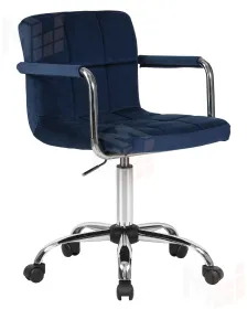 Офисное кресло для персонала DOBRIN TERRY (синий велюр (MJ9-117))