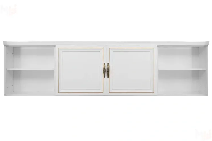 Секция навесная мост Натали белый глянец