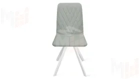 Стул Стенли К2 Белый матовый, Велюр Confetti Silver